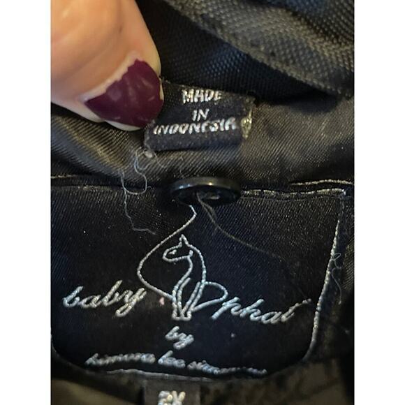 Vintage Y2K Baby Phat by Kimora Lee Simmons Women's Size 2X Black Zip Up Jacket - Picture 7 of 9